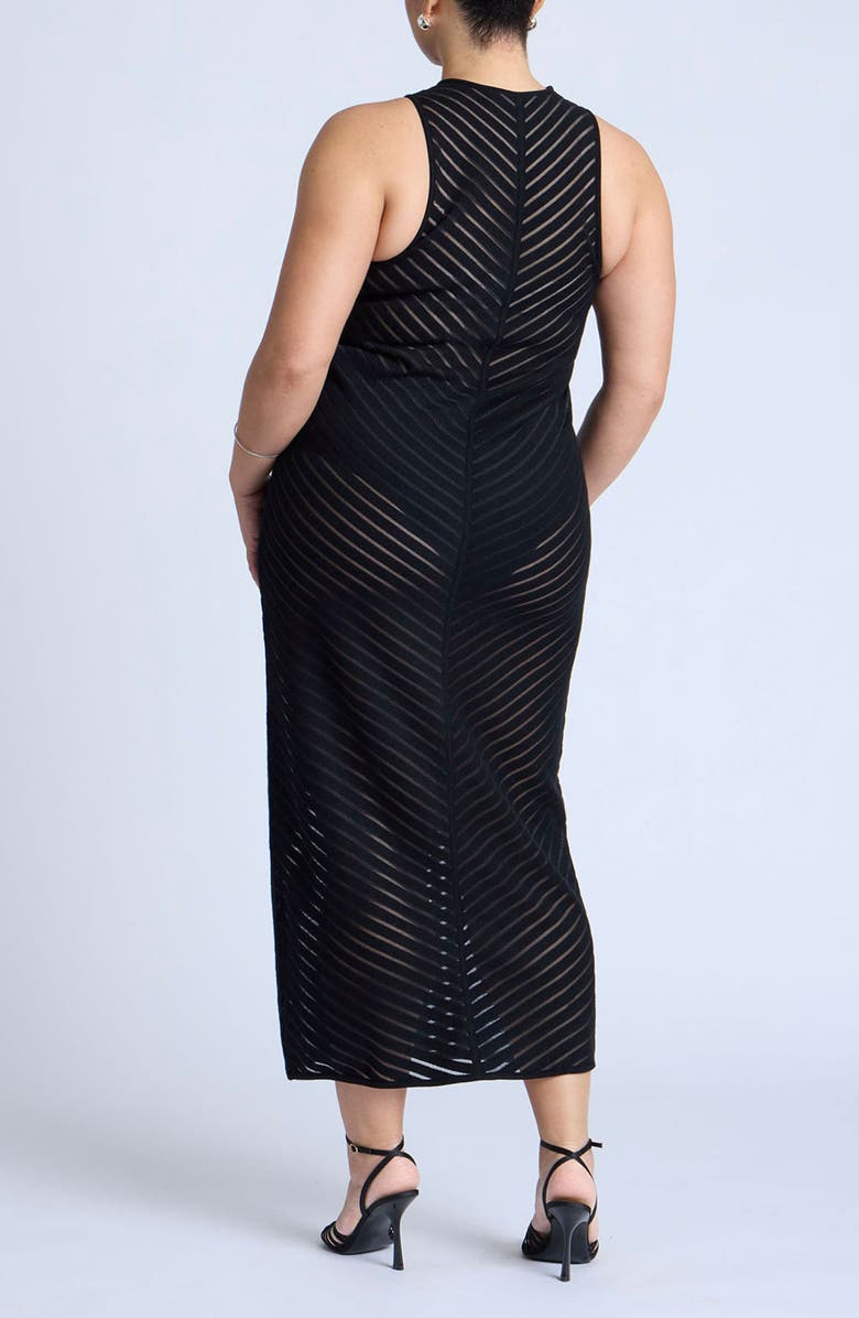 ELOQUII Chevron Knit Sweater Dress, Alternate, color, 