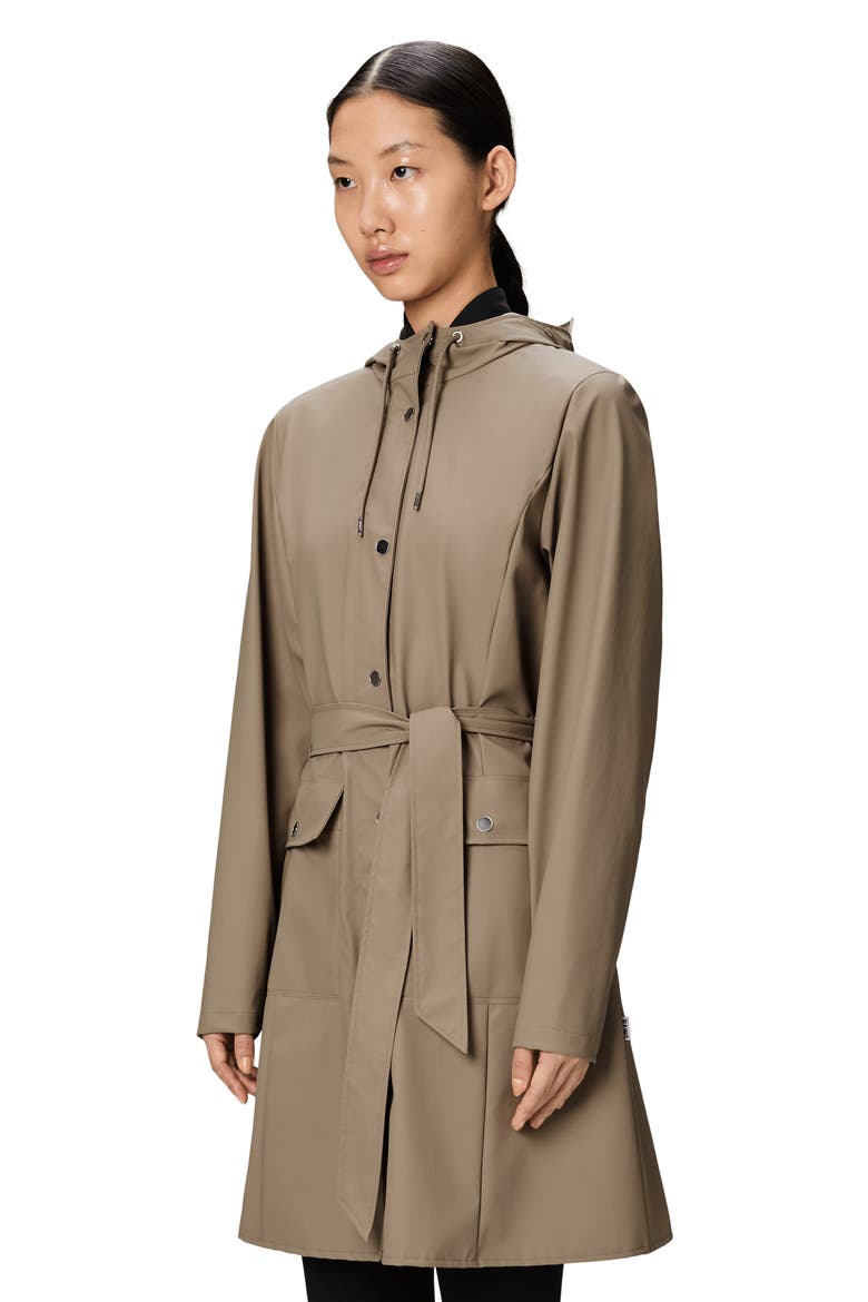 Curve Waterproof Belted Jacket, Alternate, color, BEIGE