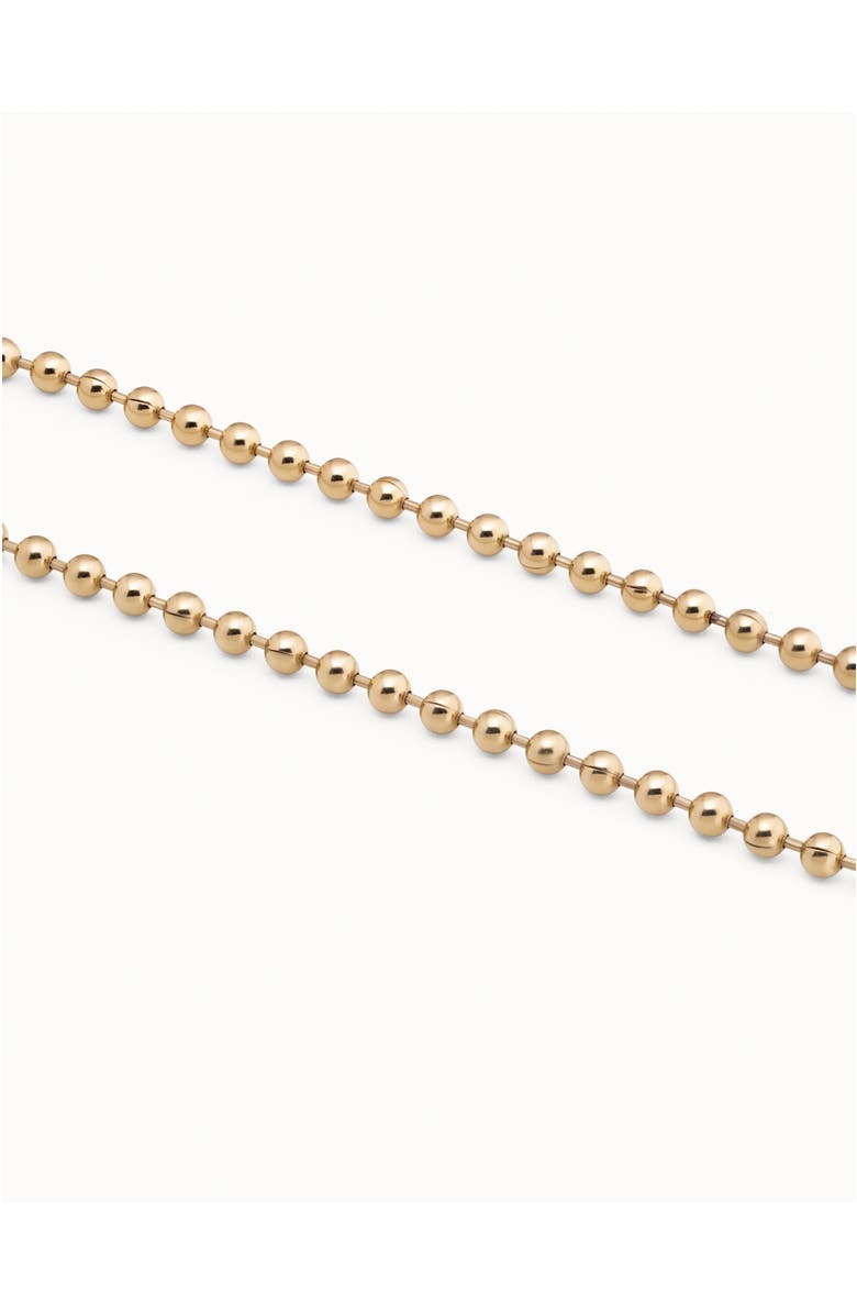 18K gold-plated chain with beads, carabiner clasp and extension chain