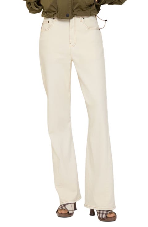 Donella High Waist Bootcut Jeans (Ceramic White)