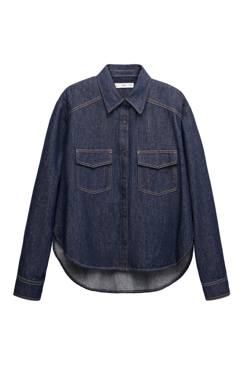 Pocket Denim Shirt, Main, color, OPEN BLUE