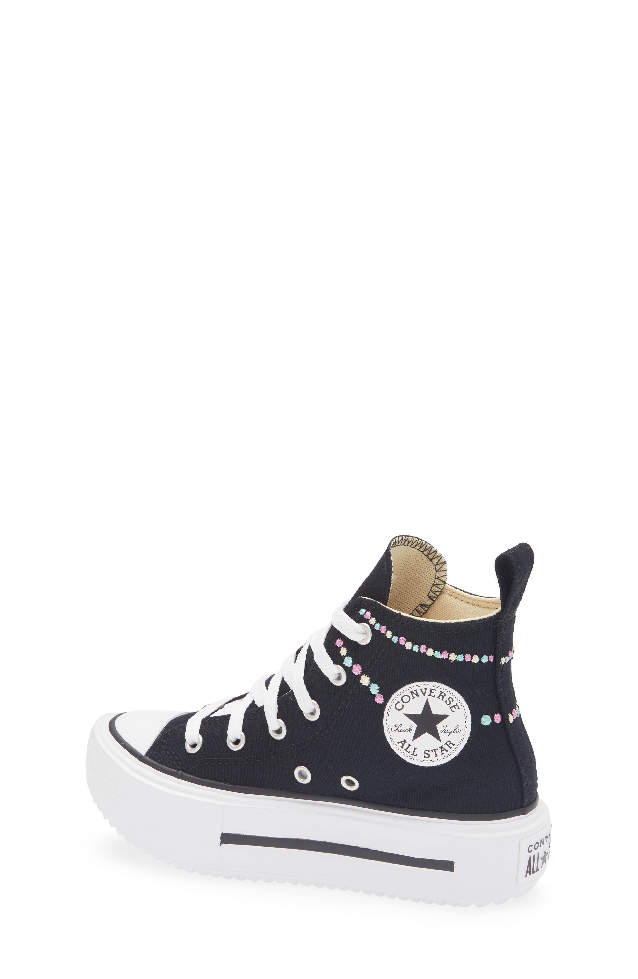 Converse Kids' Chuck Taylor<sup>®</sup> All Star<sup>®</sup> Lift Platform Sneaker, Alternate, color, Black/ Orchid/ White
