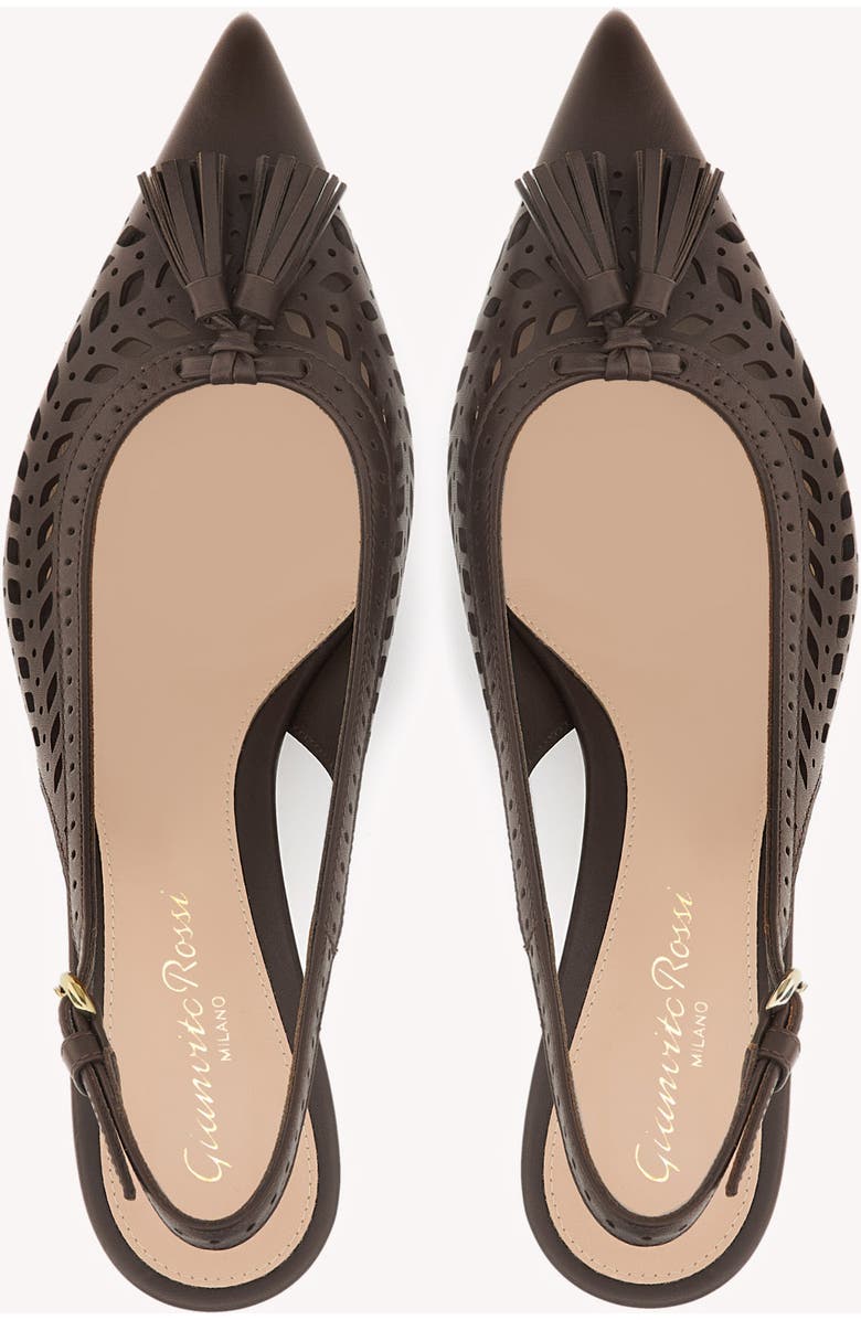Gianvito Rossi Fes Sling Slingback, Alternate, color, Brown Calf Leather