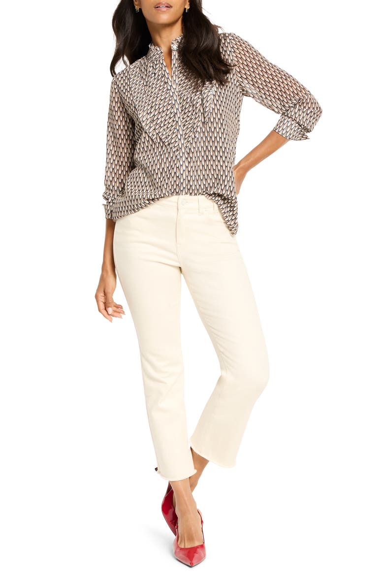 Abstract Dot Chiffon Top, Alternate, color, NEUTRAL MULTI