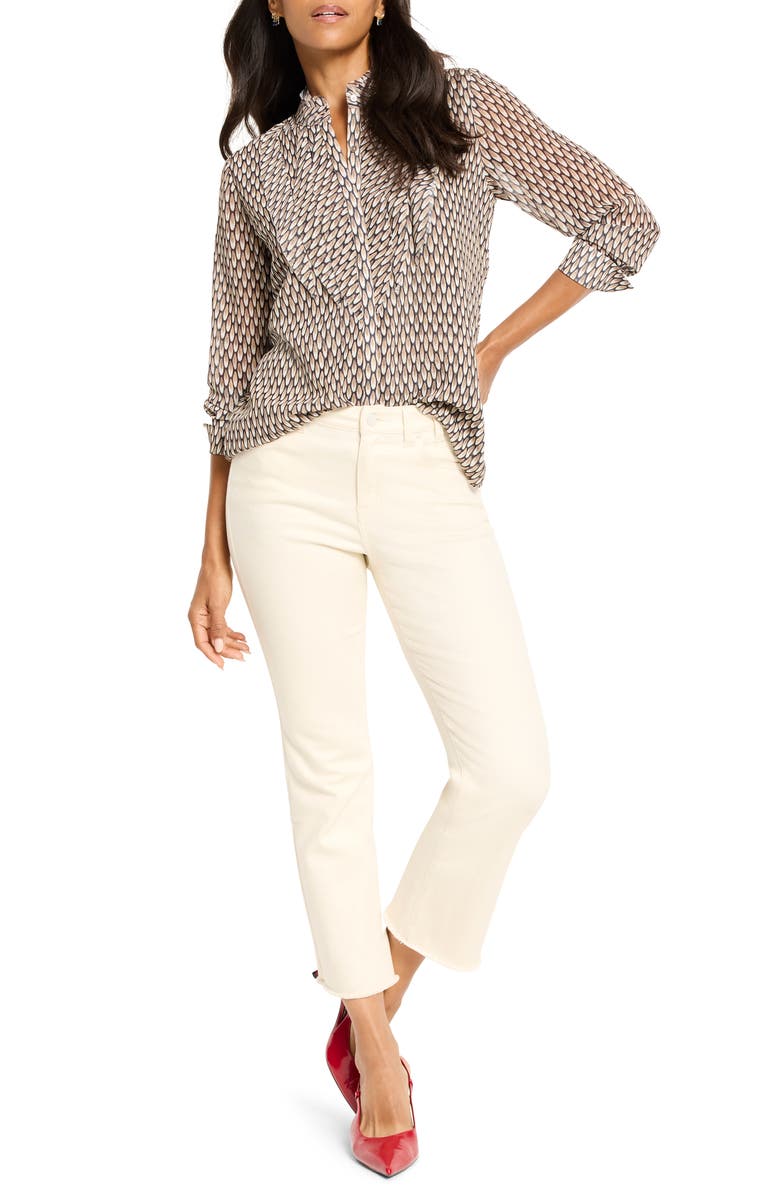 Abstract Dot Chiffon Top