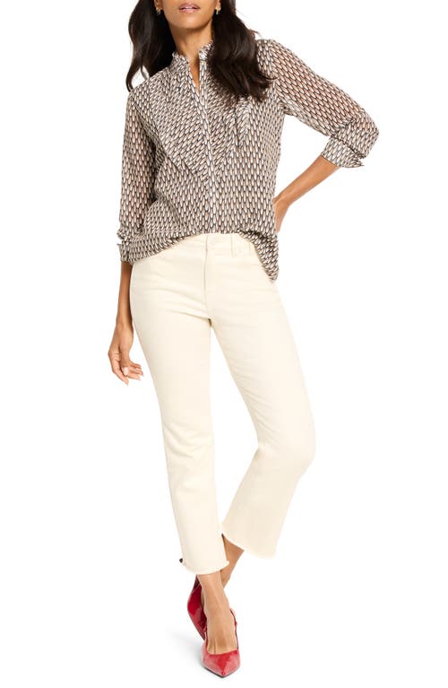 Nic + Zoe Nic+zoe Abstract Dot Falling Chiffon Top In Multi