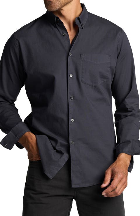 Henrick Cotton Oxford Button-Down Shirt
