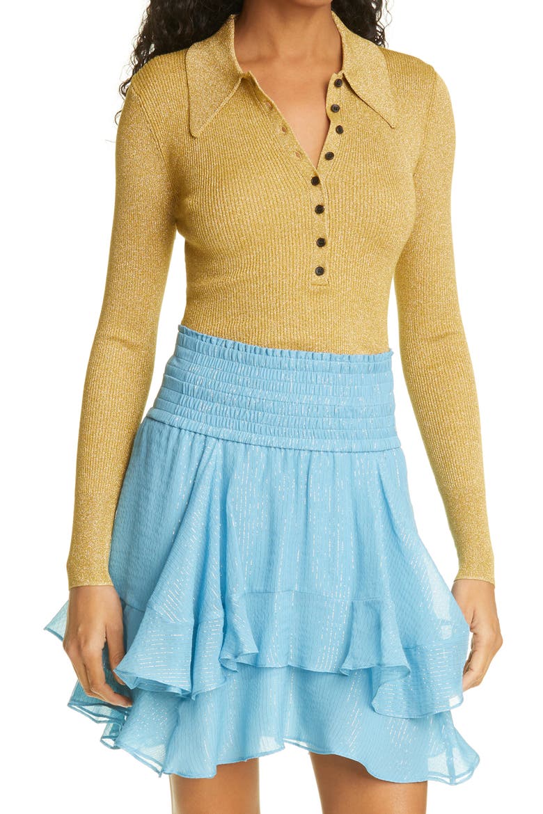 Lance Ribbed Top, Main, color, WHITE GOLD