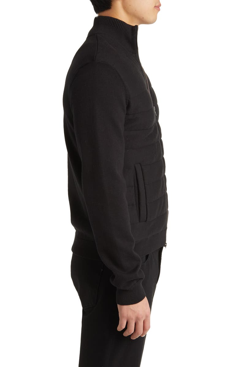 Bugatchi Mock Neck Zip Sweater, Alternate, color, 