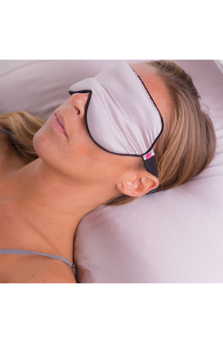 White Lotus Beauty Luxurious 100% Mulberry Silk Pillowcase and Eye Mask Set, Alternate, color, White