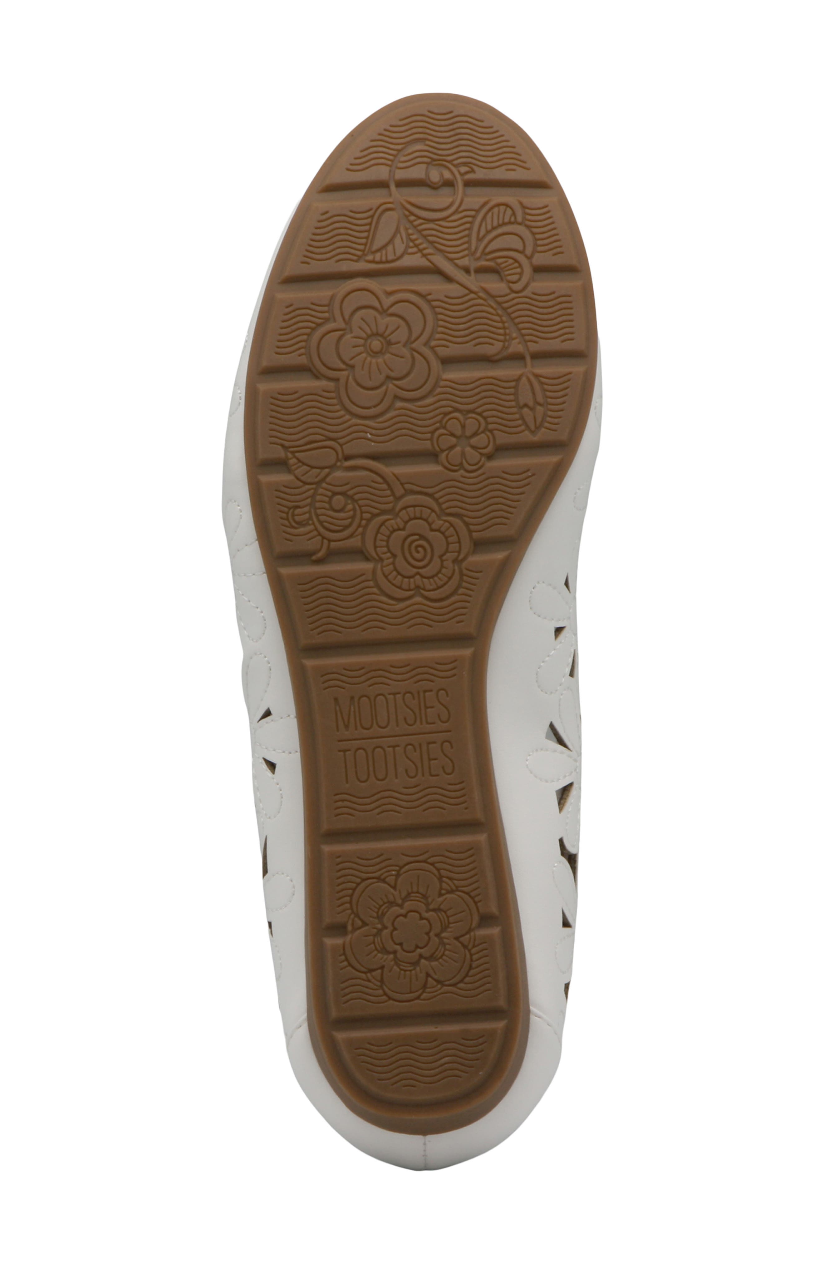 Charlann Faux Leather Skimmer Flat, Alternate, color, WHITE