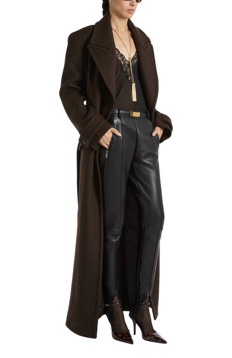 Belted Wool Cloth Coat