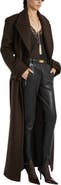 Balmain Belted Wool Cloth Coat