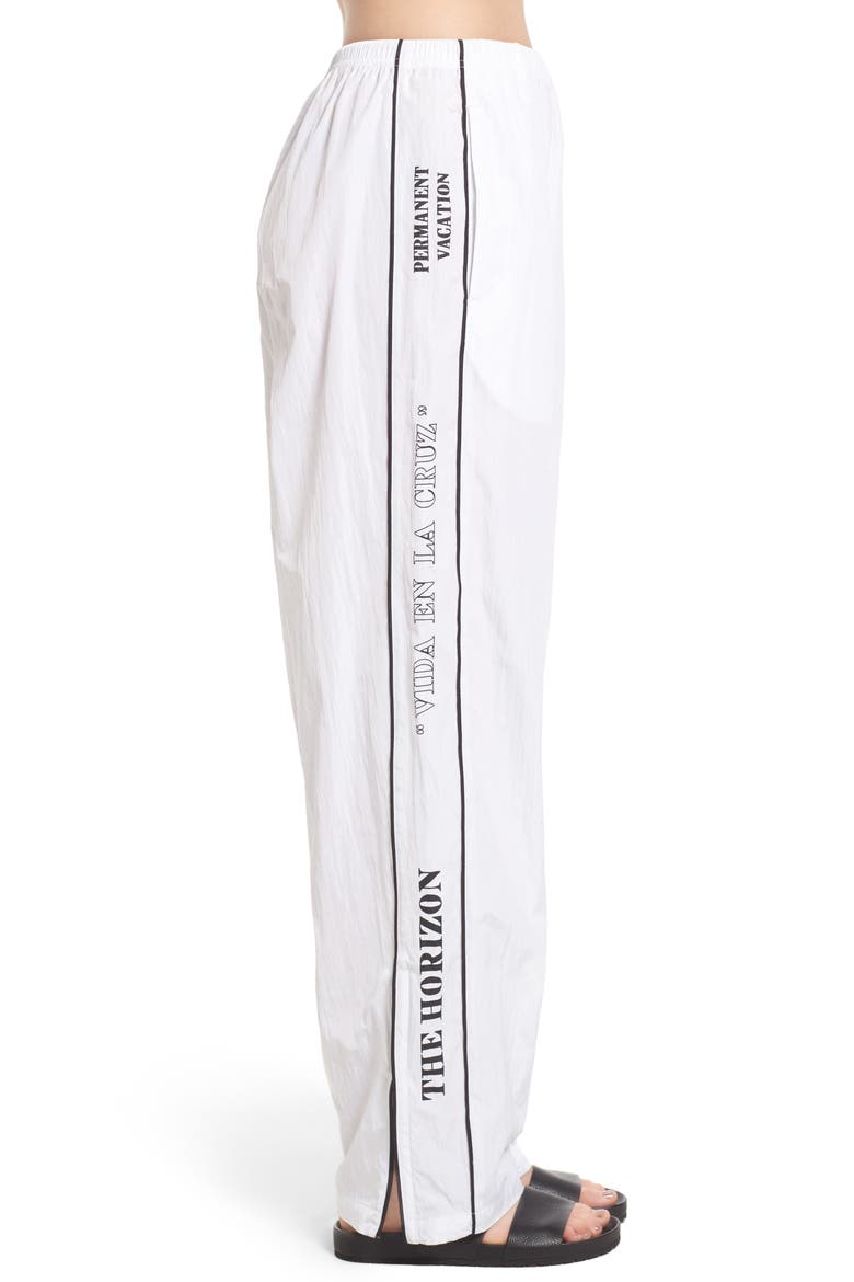 South of the Border Track Pants, Alternate, color, WHITE