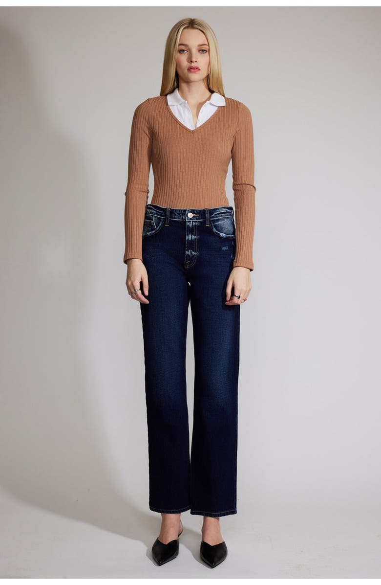 KanCan Premier Delores Premier High Rise Straight Jeans, Alternate, color, Dark Wash