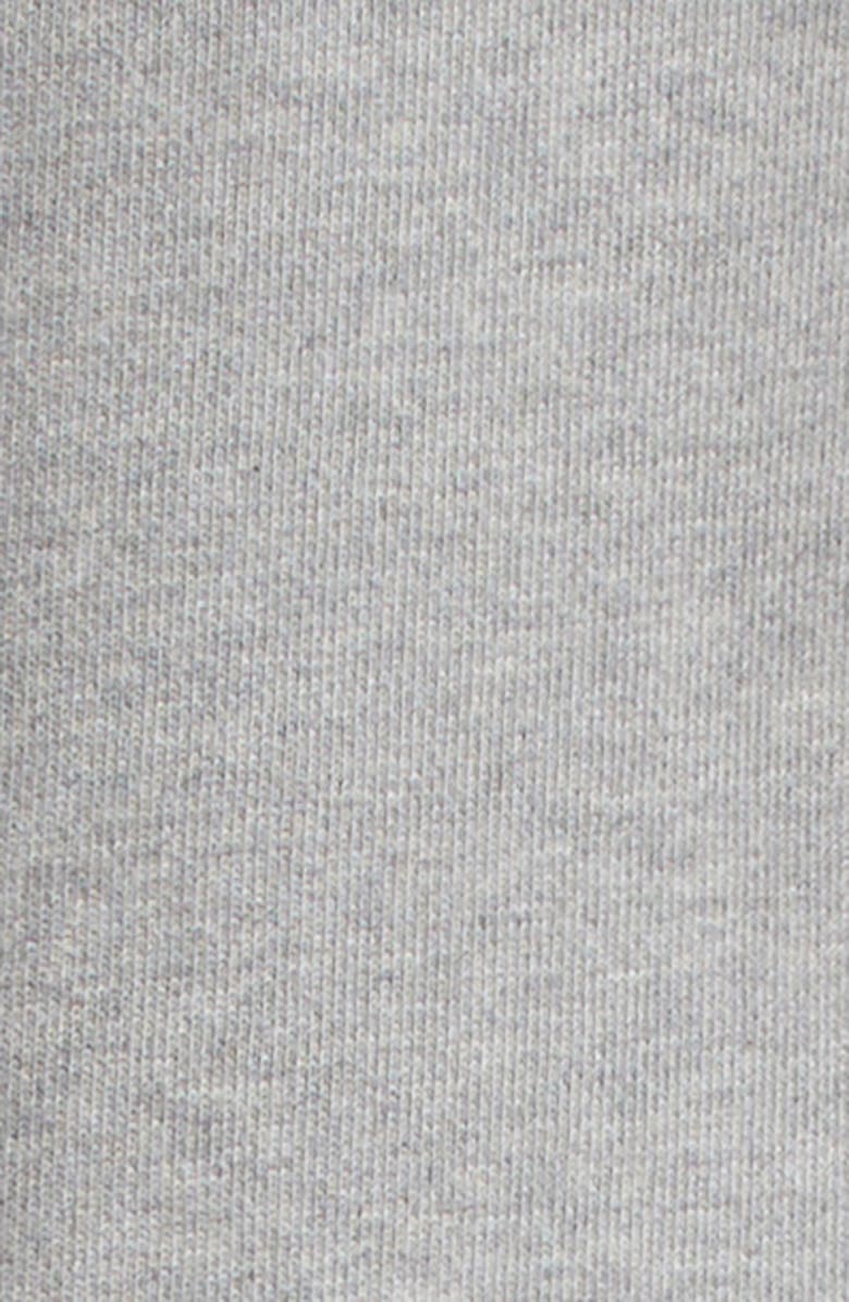 Moncler Logo Patch Fleece Drawstring Sweat Shorts, Alternate, color, Extra Light Gray Melange