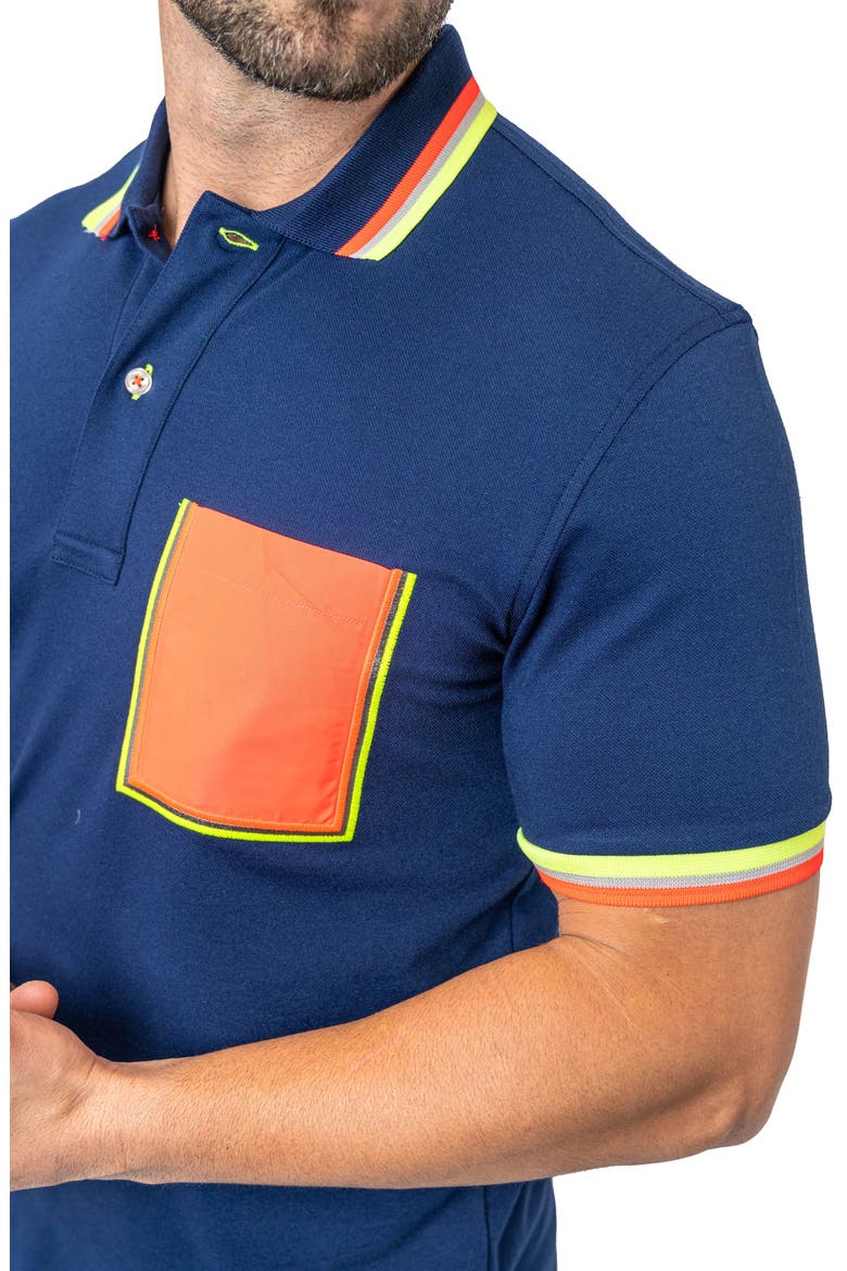 Mozart Milano Egyptian Cotton Polo, Alternate, color, BLUE