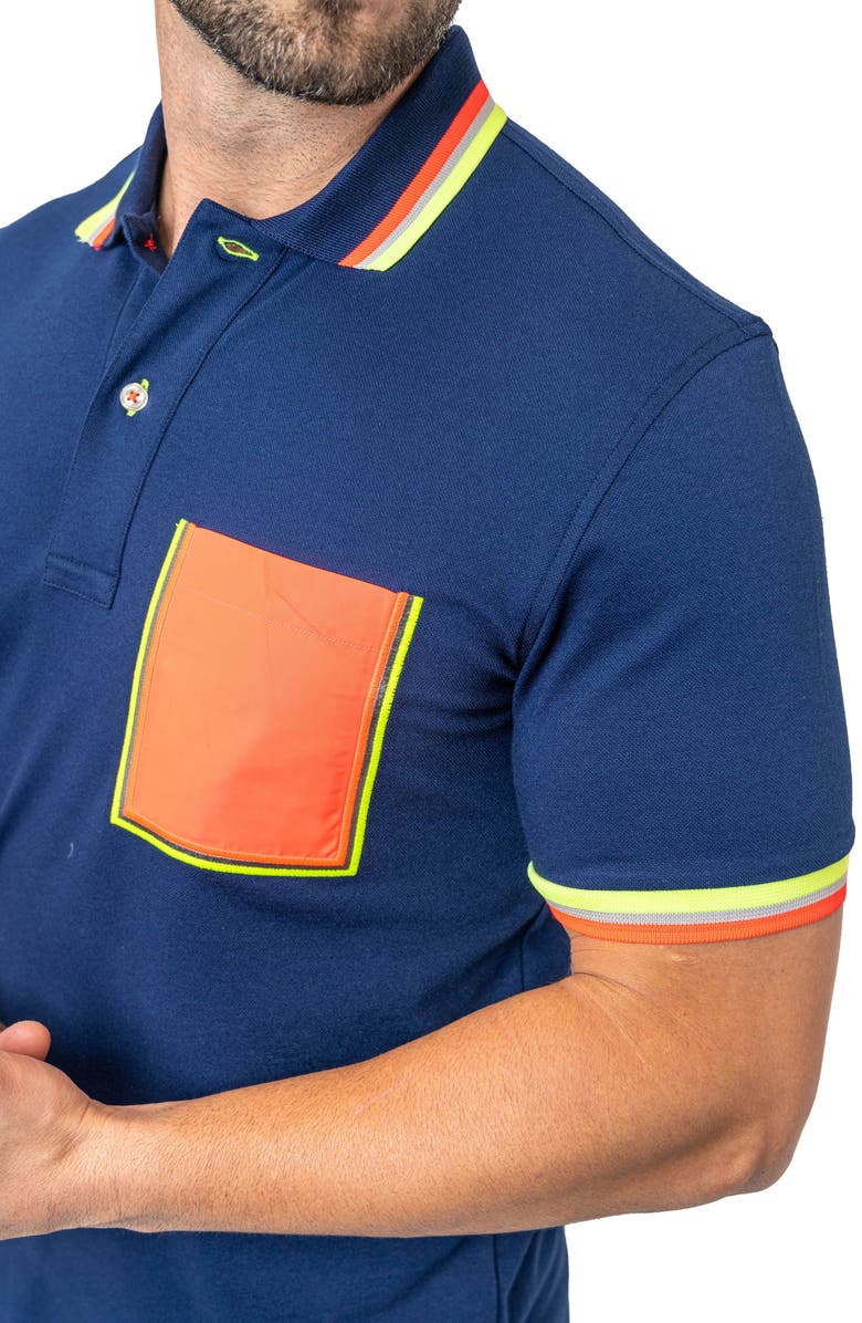 Maceoo Mozart Milano Egyptian Cotton Polo, Alternate, color, Blue