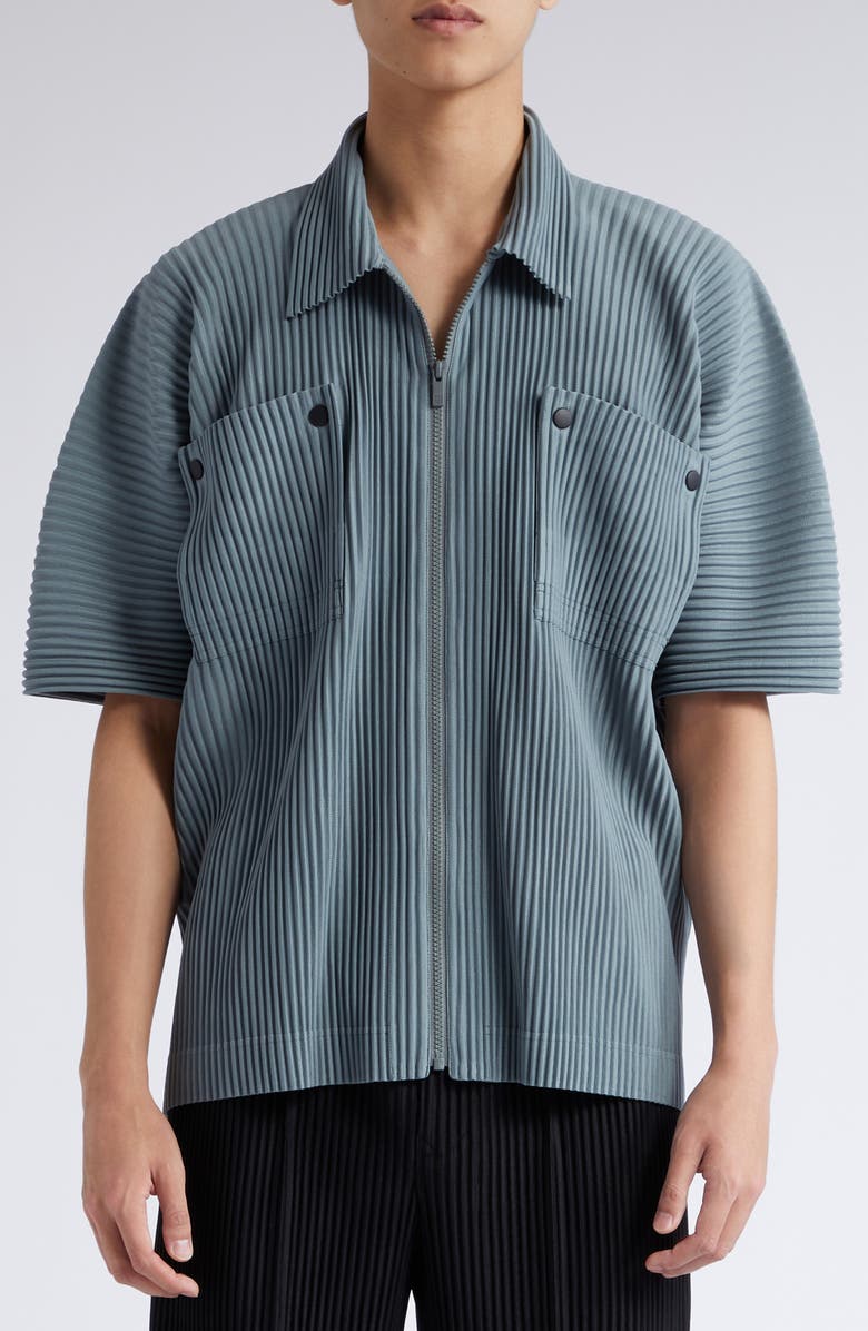 Homme Plissé Issey Miyake Flip Pleated Short Sleeve Shirt | Nordstrom