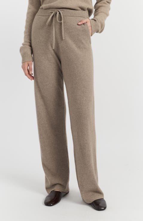 Pure Cashmere Wide Leg Pants