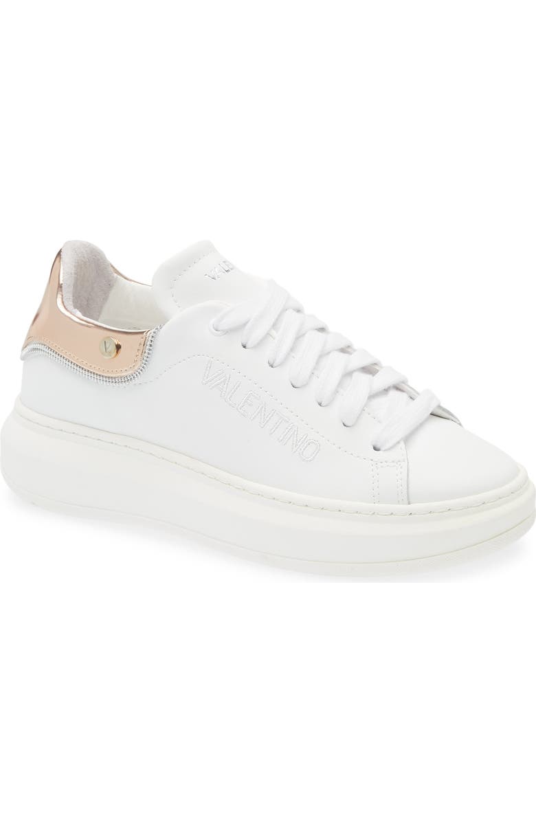 VALENTINO BY MARIO VALENTINO Fresia Zip Sneaker, Main, color, White Copper
