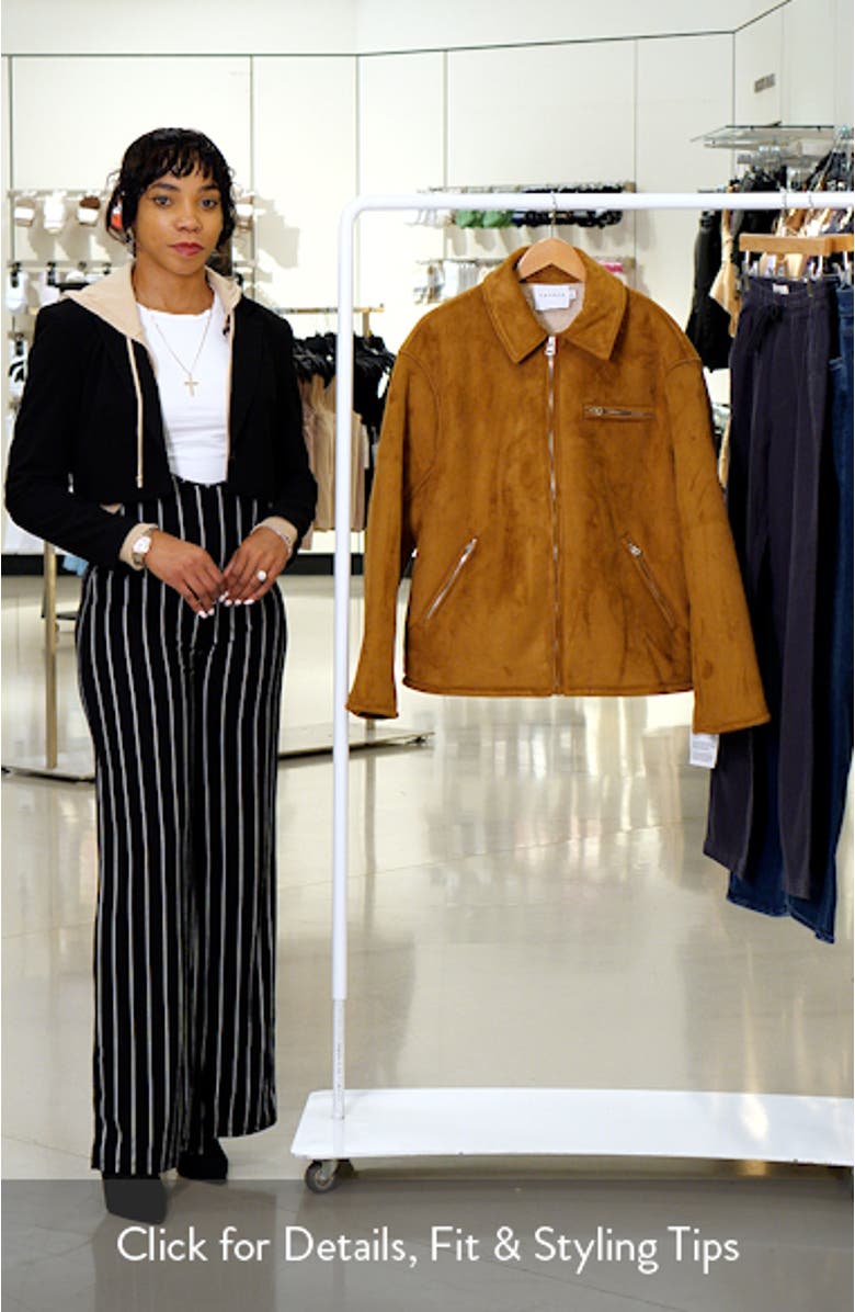 Faux Shearling Lined Faux Suede Jacket, sales video thumbnail