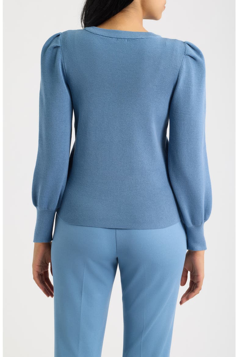 Puff Shoulder Sweater, Alternate, color, DUTCH BLUE