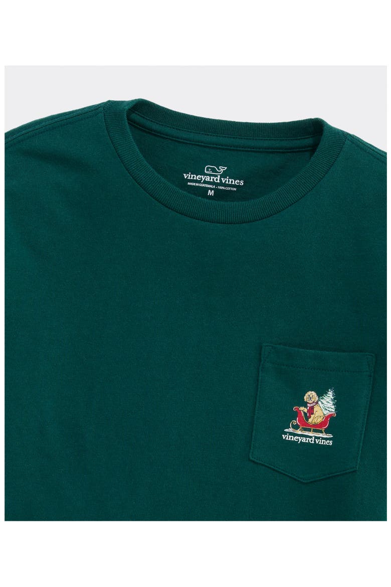 Kids' Big Dog Small Sleigh Long Sleeve Graphic Tee, Alternate, color, CHARLESTON GREEN