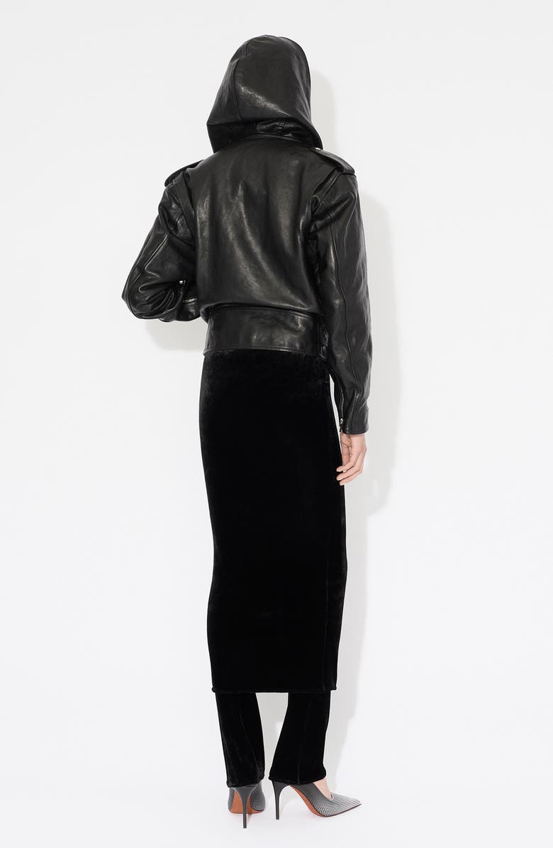 Alaïa Hooded Biker, Alternate, color, 
