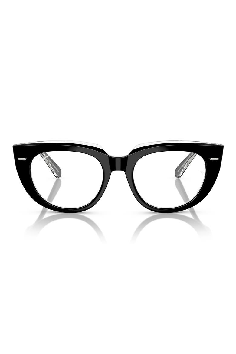Doreen 48mm Small Square Optical Glasses, Main, color, TRANSPARENT GREY