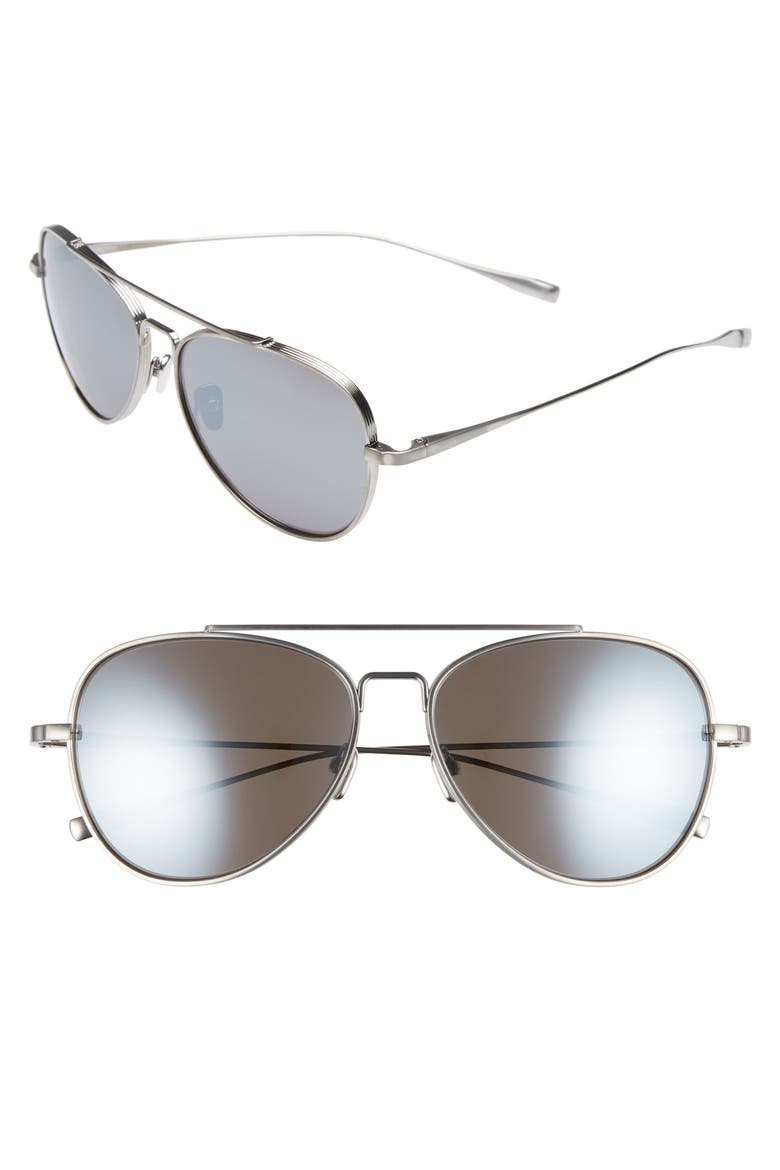 60mm Titanium Polarized Sunglasses, Main, color, TEMPEST