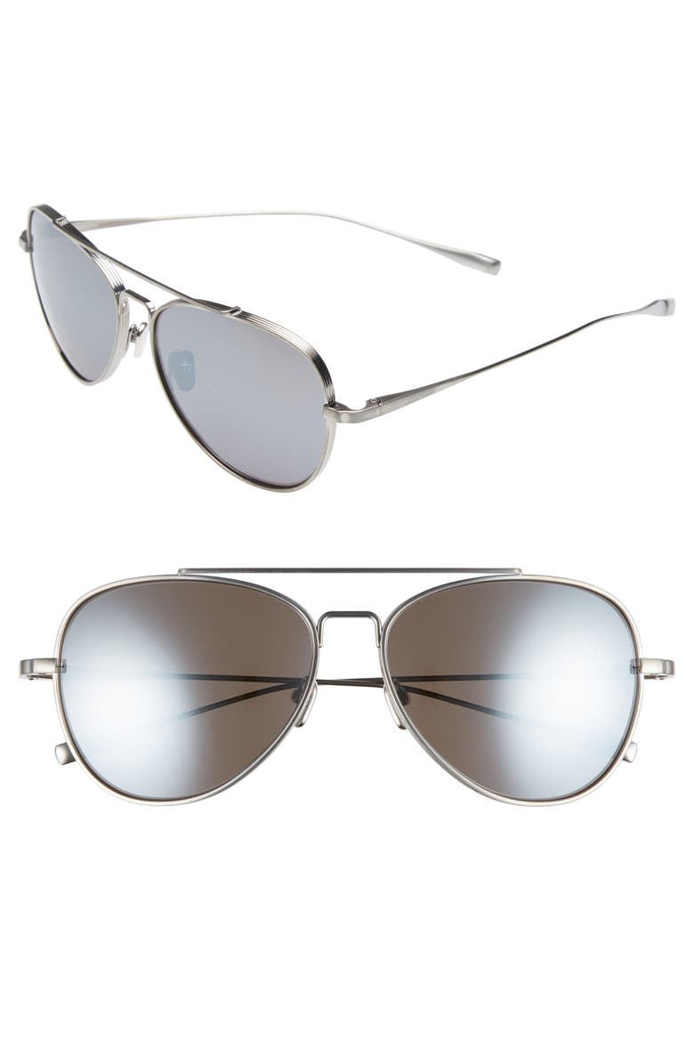SALT. 60mm Titanium Polarized Sunglasses, Main, color, 