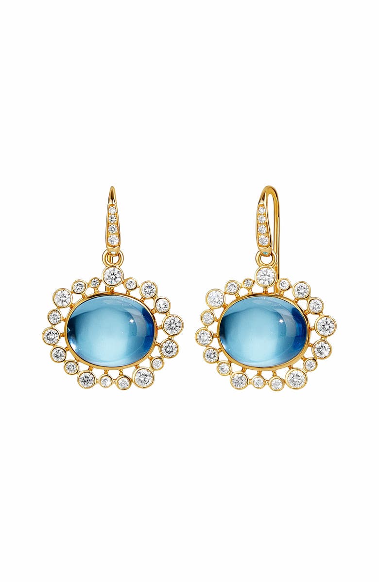 SYNA Aura Halo Earrings, Main, color, Blue Topaz