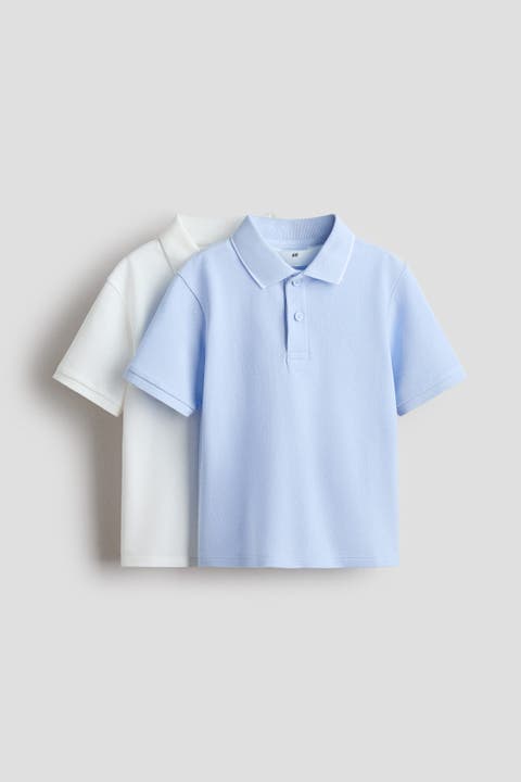 2-pack cotton piqué polo shirts