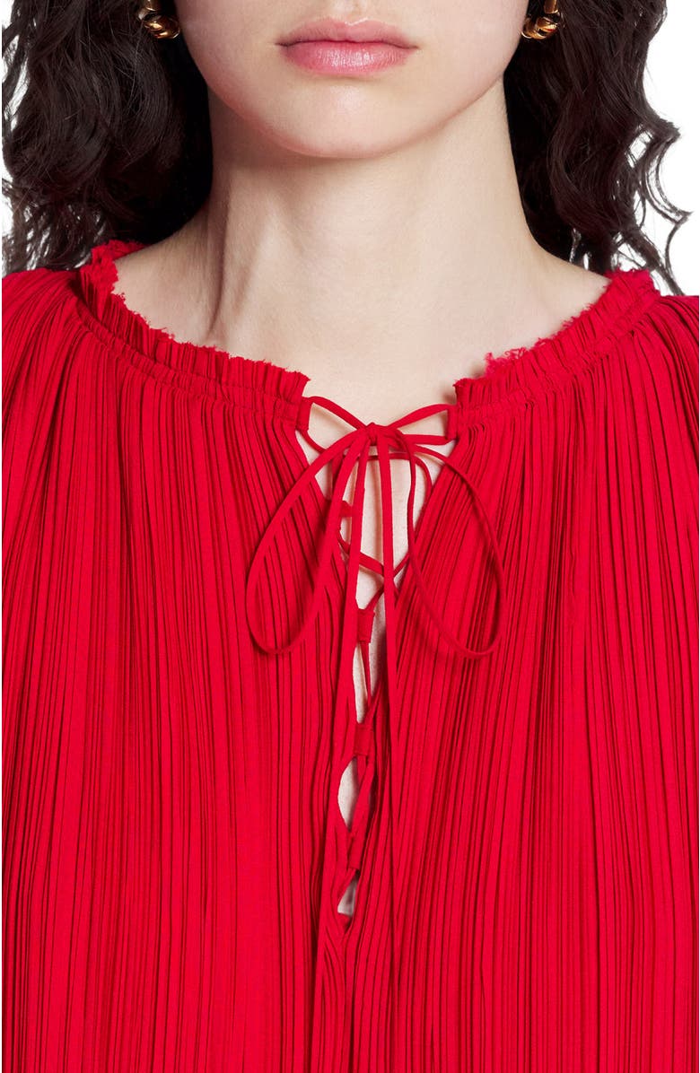 Lanvin FLARED PLEATED DRESS, Alternate, color, 