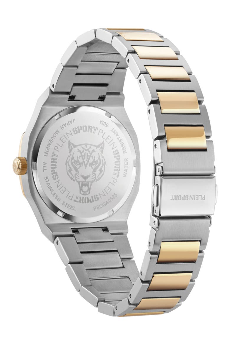 Metronaut Two-Tone Bracelet Watch, 36mm, Alternate, color, GREEN/ TWO TONE