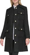 KARL LAGERFELD PARIS Belted Wool Blend Coat