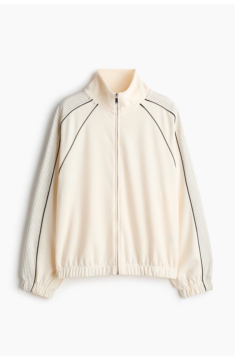 H&M Track Jacket, Main, color, Cream