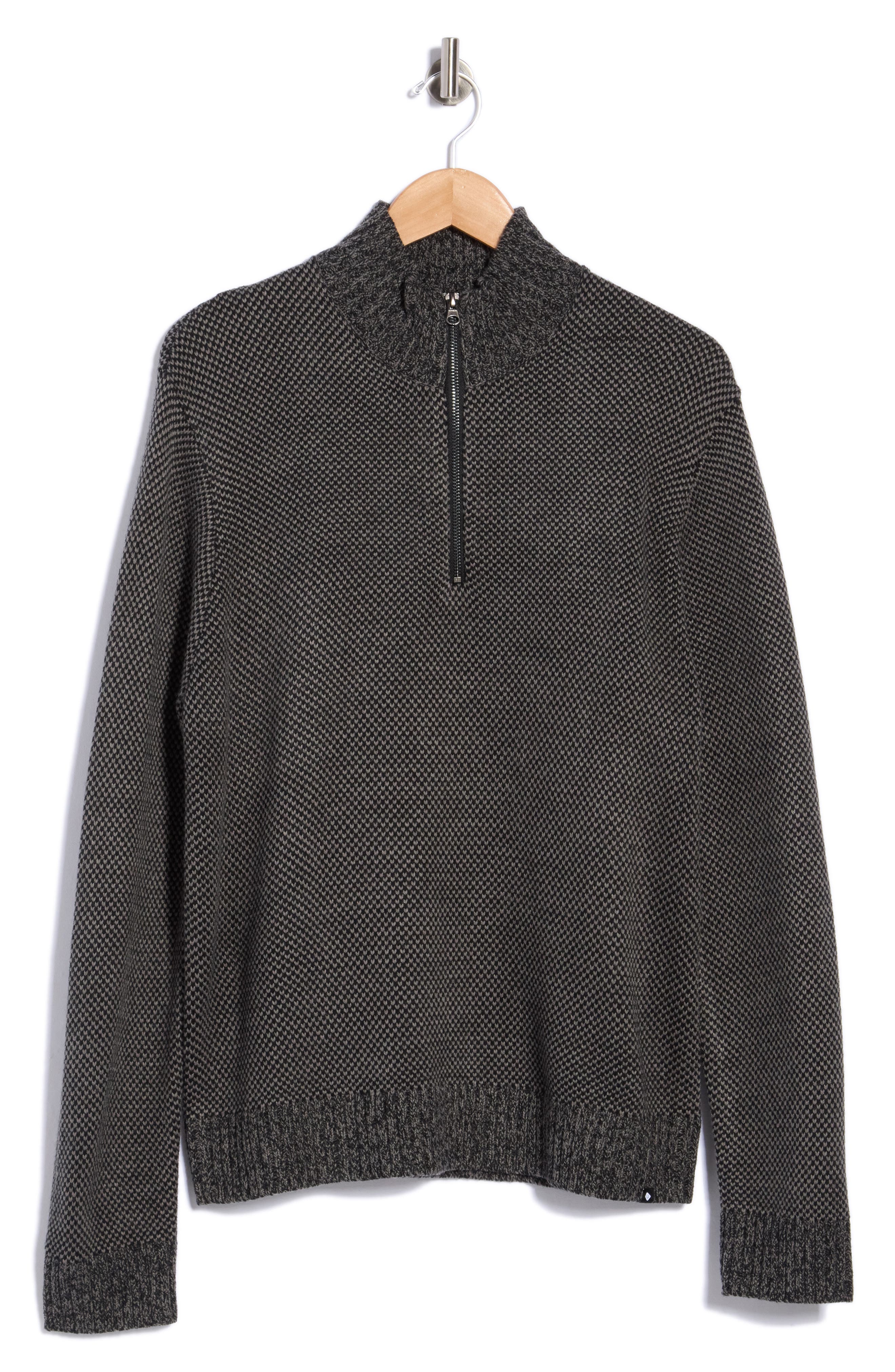 Bird's Eye Quarter Zip Sweater