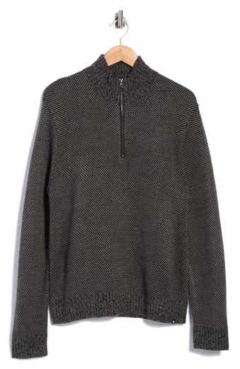 Bird's Eye Quarter Zip Sweater