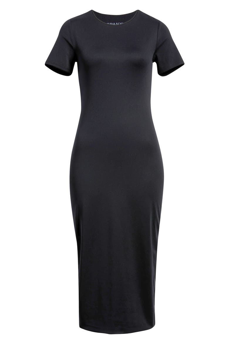 Ponte Crewneck Midi Dress, Alternate, color, CLASSIC BLACK