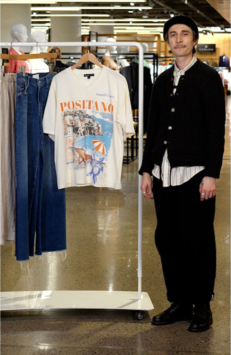 Positano V-Neck Graphic T-Shirt, sales video thumbnail