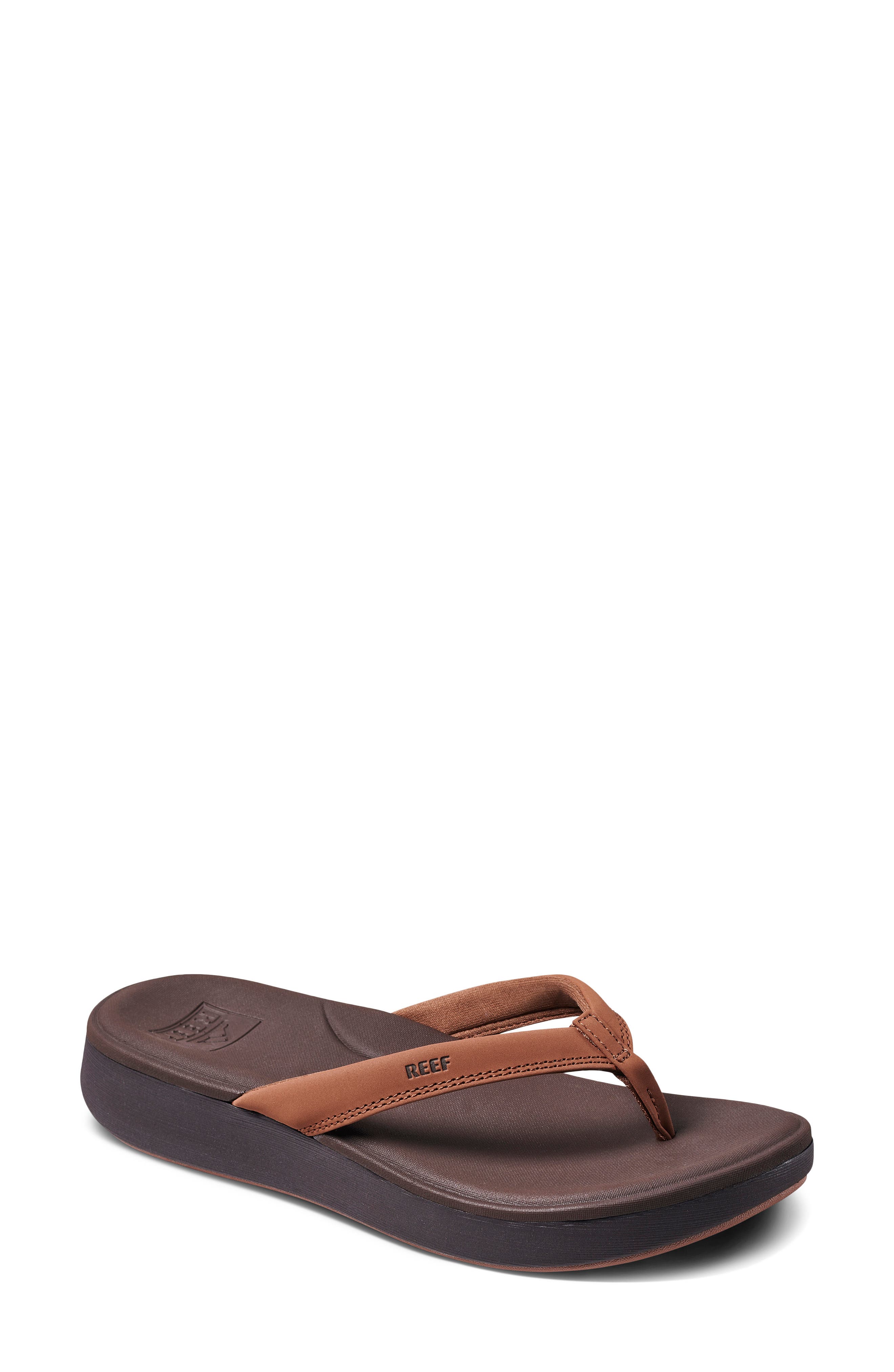 Reef Cushioned Cloud Flip Flop, Main, color, Espresso