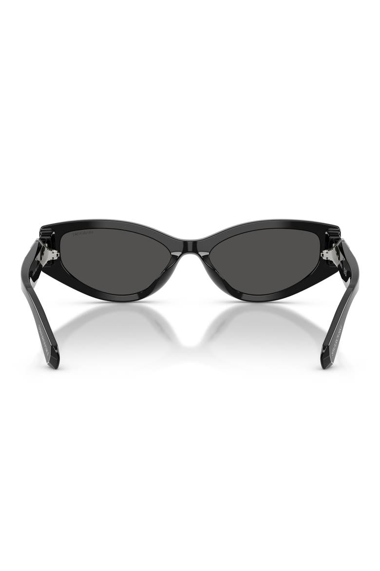 55mm Cat Eye Sunglasses, Alternate, color, BLACK / DARK GREY