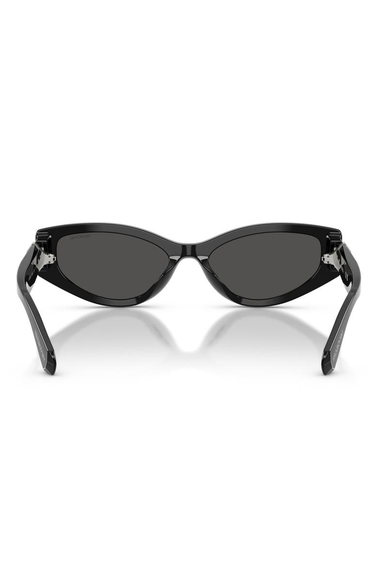 Swarovski 55mm Cat Eye Sunglasses, Alternate, color, Black / Dark Grey