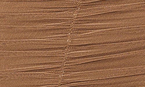 Bebe Powermesh Ruched Body-con Dress In Brown