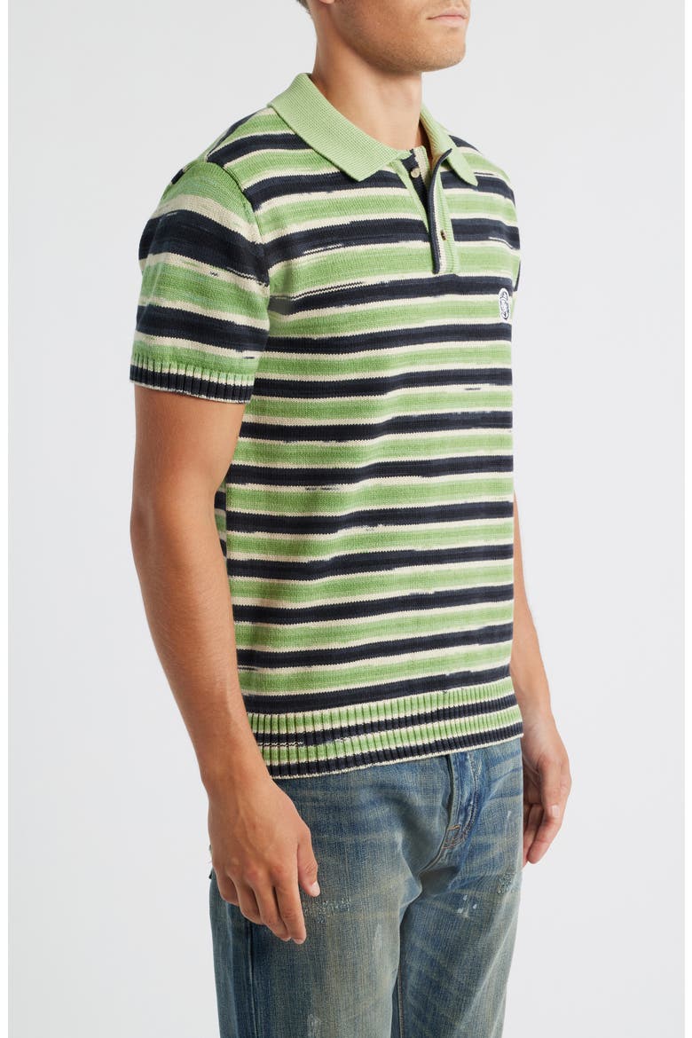 BB Eclipse Helmet Head Cotton Polo, Alternate, color, BLACK/GREEN