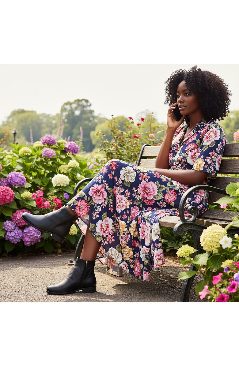 BEAUTIISOLES Renata Leather Bootie, Alternate, color, Black