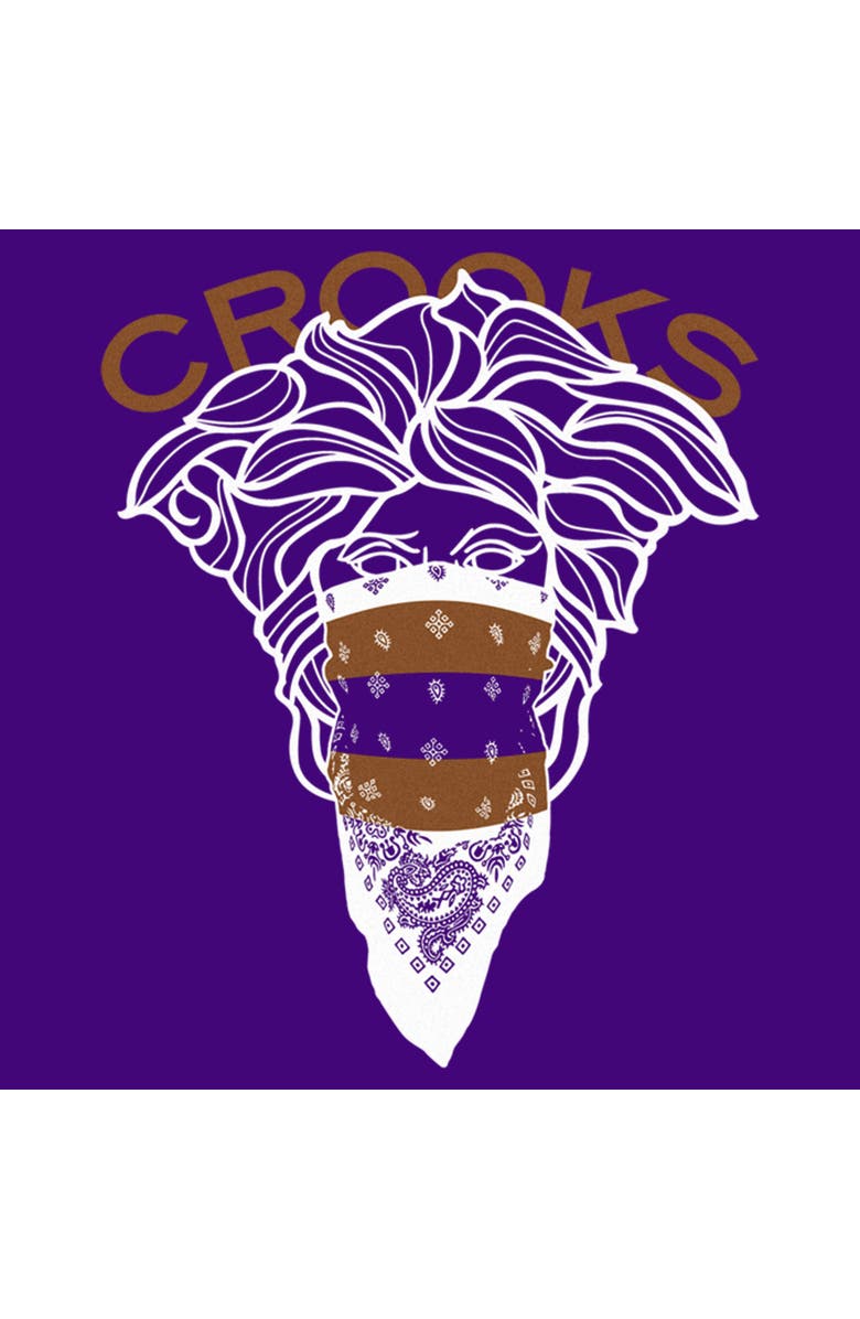 Crooks & Castles Men's Crooks & Castles Medusa Negative Photo Effect Graphic T-Shirt, Alternate, color, Purple