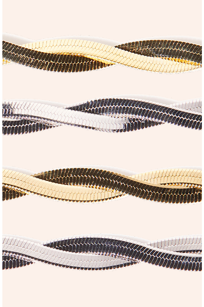 Herringbone Twist Bracelet, Alternate, color, Sterling SIlver